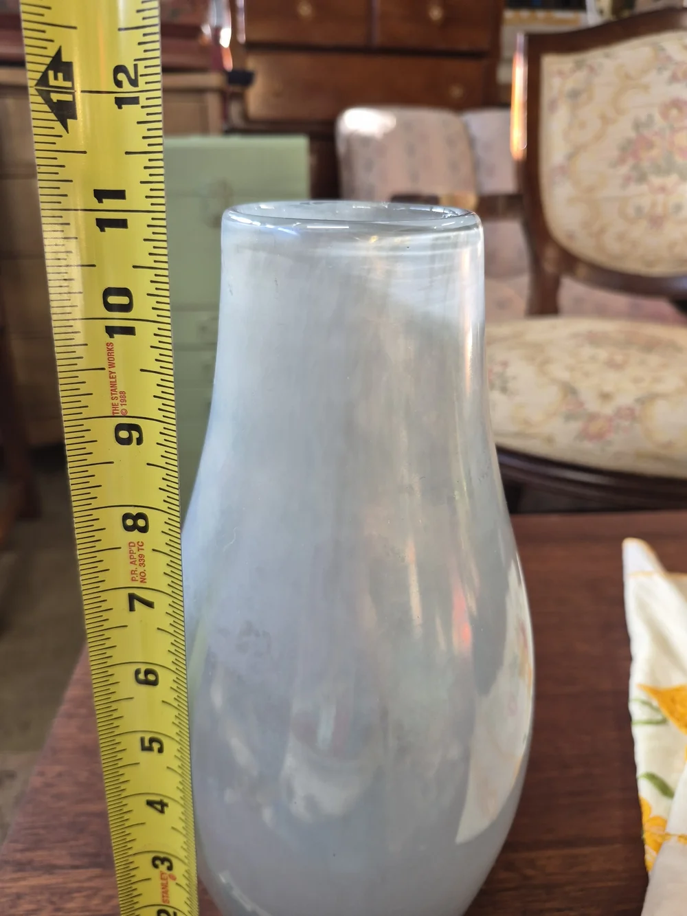 West Elm Gray Iridescent Ceramic Vase
